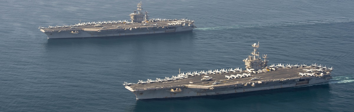 Ike, Truman Conduct Dual Carrier and Joint Air Wing Operations in the Arabian Sea